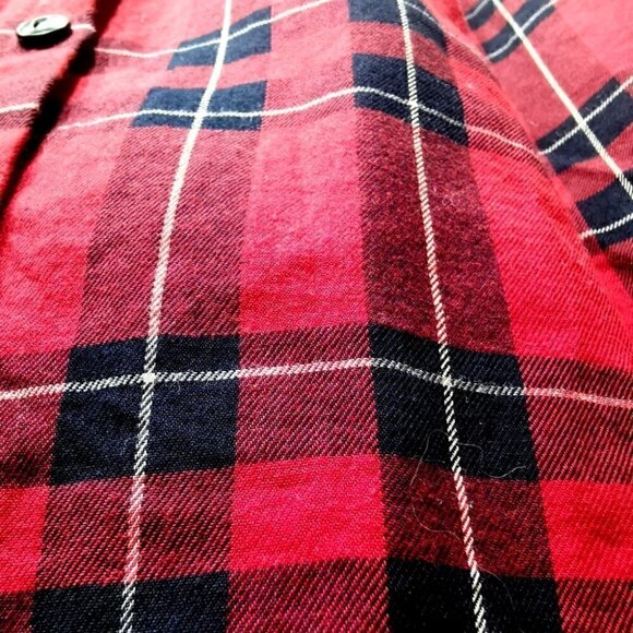 Madewell Women's L Plaid Red Cotton Country Shirt - Picture 4 of 11